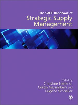 cover image of The SAGE Handbook of Strategic Supply Management